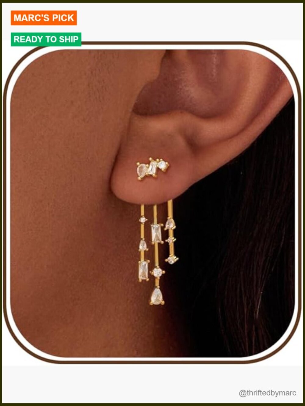 Dangle Earrings for Women, Long Chain Earring, Trendy Statement Wedding Jewelry